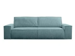 Canapé 4 Places Convertible En Velours Côtelé Bleu Clair AMELIA De Pascal Morabito 9 Canapé 4 Places Convertible En Velours Côtelé Bleu Clair AMELIA De Pascal Morabito -Deco.fr Soldes Boutique canape 17974467