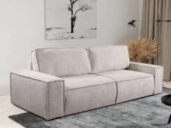 Canapé 4 Places Convertible En Tissu Bouclette Beige AMELIA De Pascal Morabito 13 Canapé 4 Places Convertible En Tissu Bouclette Beige AMELIA De Pascal Morabito -Deco.fr Soldes Boutique canape 17976317