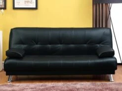 Canapé Convertible Clic-clac MAXIME En Simili - Noir 8 Canapé Convertible Clic-clac MAXIME En Simili - Noir -Deco.fr Soldes Boutique canape 180363