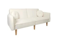 Canapé Convertible En Tissu Bouclette