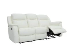 Canapé 3 Places Relax EVASION En Cuir - Blanc Ivoire -Deco.fr Soldes Boutique canape 182128