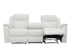 Canapé 3 Places Relax EVASION En Cuir - Blanc Ivoire -Deco.fr Soldes Boutique canape 182129