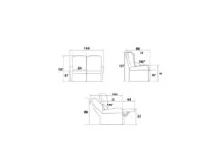 Canapé Relax électrique 2 Places Brun/Mastic - ZENIA -Deco.fr Soldes Boutique canape 18273363