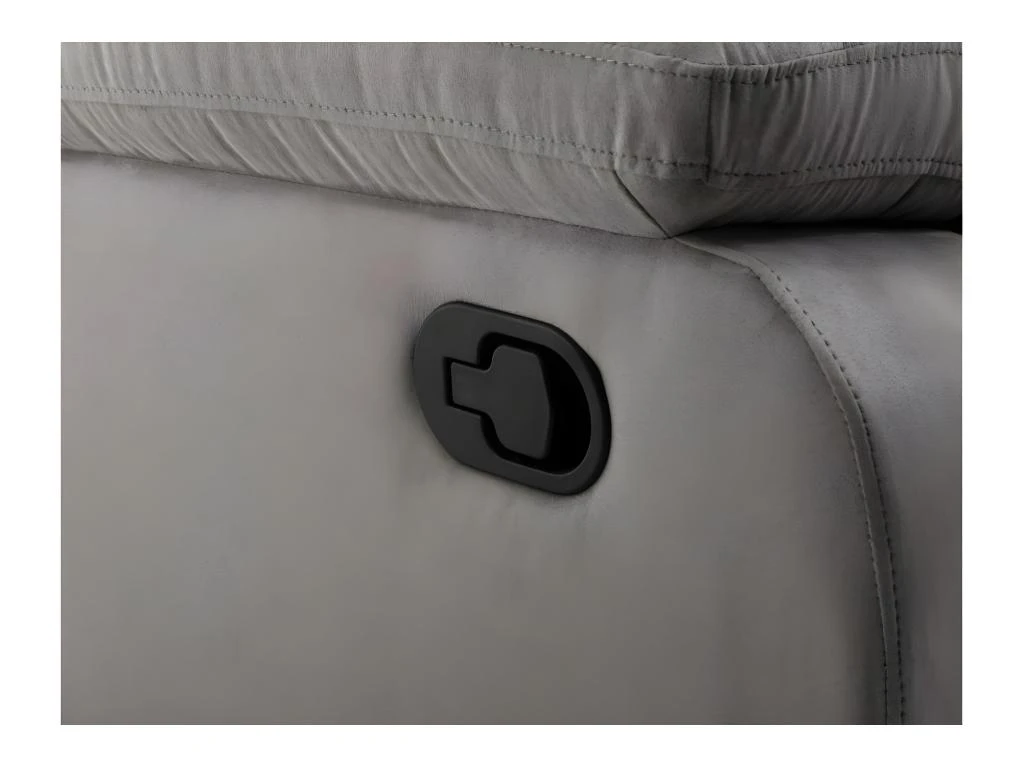 Canapé Relax Manuel 3 Places Avec 2 Assises XXL DETENTE En Microfibre - Gris 9 Canapé Relax Manuel 3 Places Avec 2 Assises XXL DETENTE En Microfibre - Gris – Image 9