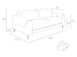 Canapé En Cuir 3 Places 6148 ANGEL CERDA -Deco.fr Soldes Boutique canape 18427007