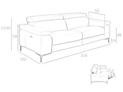 Canapé 3 Places En Cuir Avec Relax 6122 ANGEL CERDA 14 Canapé 3 Places En Cuir Avec Relax 6122 ANGEL CERDA -Deco.fr Soldes Boutique canape 18427277