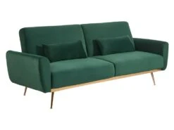 Ensemble Canapé Clic Clac LAUNEI Vert Sapin Avec Couette 220 X 240 Et 2 Oreillers -Deco.fr Soldes Boutique canape 18442087