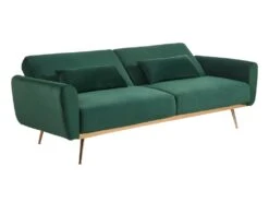 Ensemble Canapé Clic Clac LAUNEI Vert Sapin Avec Couette 220 X 240 Et 2 Oreillers -Deco.fr Soldes Boutique canape 18442089