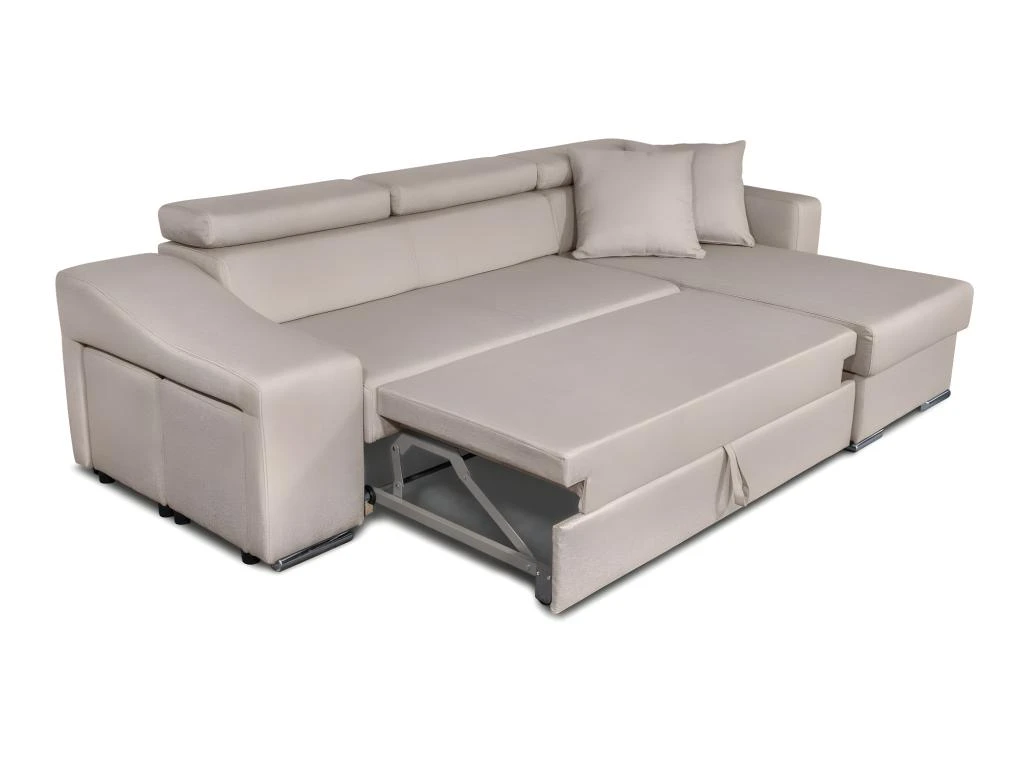 Canapé D'Angle ELONA Convertible En Tissu - Beige - Angle Droit 7 Canapé D'Angle ELONA Convertible En Tissu - Beige - Angle Droit – Image 7