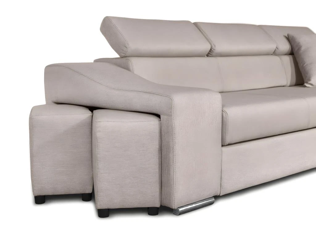 Canapé D'Angle ELONA Convertible En Tissu - Beige - Angle Droit 10 Canapé D'Angle ELONA Convertible En Tissu - Beige - Angle Droit – Image 10