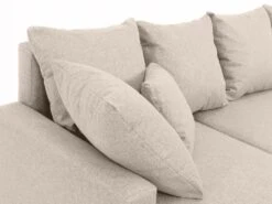 Canapé D'angle Panoramique Convertible En Tissu Beige LADAZIA -Deco.fr Soldes Boutique canape 18812535