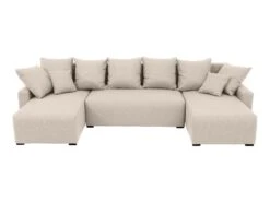 Canapé D'angle Panoramique Convertible En Tissu Beige LADAZIA -Deco.fr Soldes Boutique canape 18812539