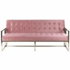 Canapé Convertible 3 Places En Velours Rose MARSTAL -Deco.fr Soldes Boutique canape 18854653