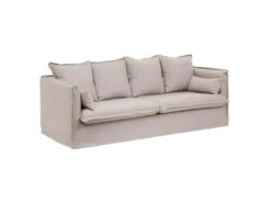 Canapé Convertible Odilon 3 Places Beige - ATMOSPHERA