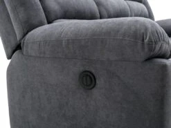 Canapé 3 Places Relax électrique En Tissu Gris BUROLO -Deco.fr Soldes Boutique canape 18877919