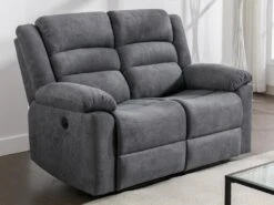 Canapé 2 Places Relax électrique En Tissu Gris BUROLO 20 Canapé 2 Places Relax électrique En Tissu Gris BUROLO -Deco.fr Soldes Boutique canape 18877955