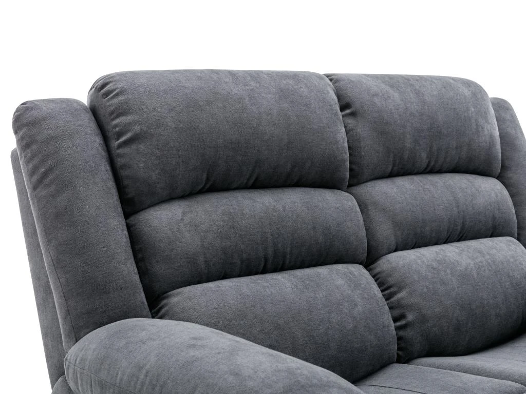 Canapé 2 Places Relax électrique En Tissu Gris BUROLO 7 Canapé 2 Places Relax électrique En Tissu Gris BUROLO – Image 7