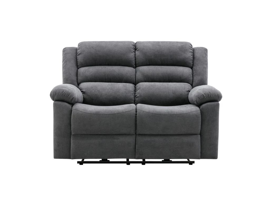 Canapé 2 Places Relax électrique En Tissu Gris BUROLO 3 Canapé 2 Places Relax électrique En Tissu Gris BUROLO – Image 3