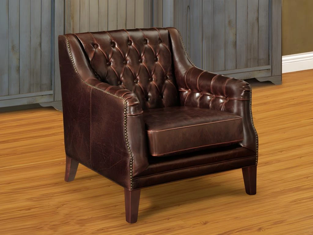 Fauteuil En Cuir COLBERT - Marron 15 Fauteuil En Cuir COLBERT - Marron – Image 15