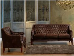 Fauteuil En Cuir COLBERT - Marron 24 Fauteuil En Cuir COLBERT - Marron -Deco.fr Soldes Boutique canape 190158 1