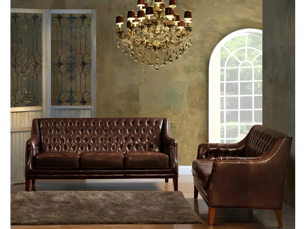 Fauteuil En Cuir COLBERT - Marron 11 Fauteuil En Cuir COLBERT - Marron – Image 11