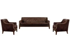 Fauteuil En Cuir COLBERT - Marron 27 Fauteuil En Cuir COLBERT - Marron -Deco.fr Soldes Boutique canape 190162 1