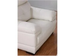 Fauteuil En Cuir De Buffle MANUELLA - Blanc Ivoire -Deco.fr Soldes Boutique canape 19045 1