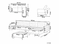Canapé Angle Gauche Convertible En Tissu Gris Clair 5 Places Avec Pouf ABERDEEN 12 Canapé Angle Gauche Convertible En Tissu Gris Clair 5 Places Avec Pouf ABERDEEN -Deco.fr Soldes Boutique canape 19122633
