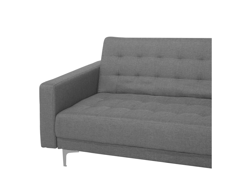 Canapé Angle Gauche Convertible En Tissu Gris Clair 5 Places Avec Pouf ABERDEEN 9 Canapé Angle Gauche Convertible En Tissu Gris Clair 5 Places Avec Pouf ABERDEEN – Image 9