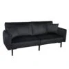 KONAE - Canapé Convertible Bois D'Eucalyptus Velours Noir -Deco.fr Soldes Boutique canape 19125171