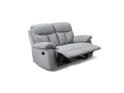 Canapé 2 Places Dont 2 Places Relax Manuel - Tissu Gris - L 154 X P 94 X H 101 Cm - BELEM -Deco.fr Soldes Boutique canape 19133147