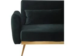 Canapé Clic Clac En Velours "Donia" - 203 X 81 X 83 Cm - 3 Places - Vert Foncé -Deco.fr Soldes Boutique canape 19211319