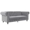 Canapé Convertible 3 Places Felix Gris Clair -Deco.fr Soldes Boutique canape 19372345