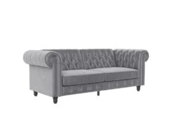 Canapé Convertible 3 Places Felix Gris Clair