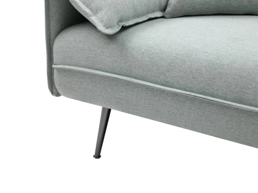 Canapé 3 Places Convertible Clic-clac En Tissu Vert De Gris FUSANO 8 Canapé 3 Places Convertible Clic-clac En Tissu Vert De Gris FUSANO – Image 8