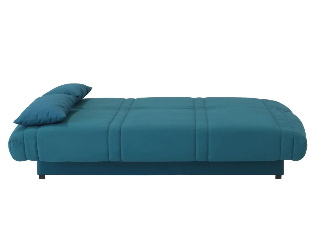 Canapé Convertible Clic-clac Bleu 100% Coton Avec Coffre De Rangement FARWEST II 3 Canapé Convertible Clic-clac Bleu 100% Coton Avec Coffre De Rangement FARWEST II – Image 3