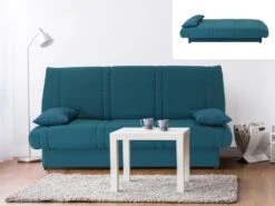 Canapé Convertible Clic-clac Bleu 100% Coton Avec Coffre De Rangement FARWEST II 9 Canapé Convertible Clic-clac Bleu 100% Coton Avec Coffre De Rangement FARWEST II -Deco.fr Soldes Boutique canape 19463747