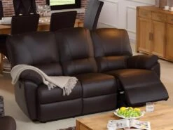 Canapé 3 Places Relax électrique En Cuir MARCIS - Noir -Deco.fr Soldes Boutique canape 195081 2