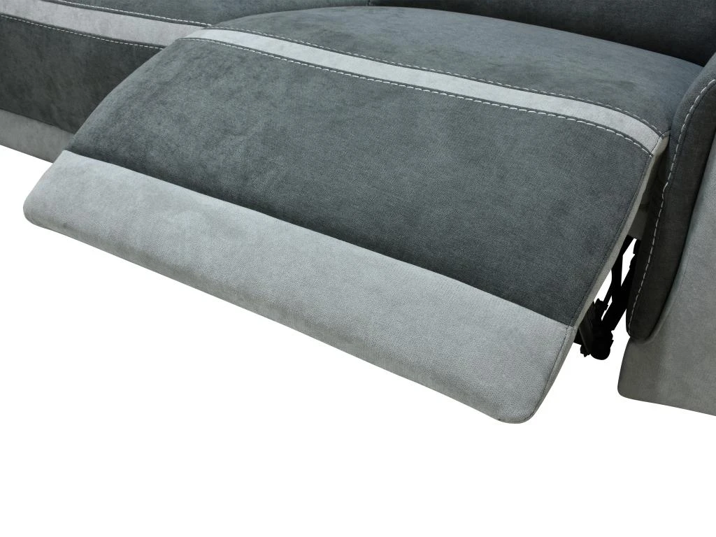 Canapé D'angle Gauche Relax électrique En Tissu Gris Foncé ORIETTO 9 Canapé D'angle Gauche Relax électrique En Tissu Gris Foncé ORIETTO – Image 9