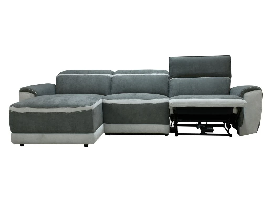 Canapé D'angle Gauche Relax électrique En Tissu Gris Foncé ORIETTO 6 Canapé D'angle Gauche Relax électrique En Tissu Gris Foncé ORIETTO – Image 6