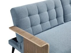 Canapé 3 Places Convertible Clic-clac En Tissu Bleu NINANDRO 12 Canapé 3 Places Convertible Clic-clac En Tissu Bleu NINANDRO -Deco.fr Soldes Boutique canape 19576563