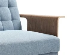 Canapé 3 Places Convertible Clic-clac En Tissu Bleu NINANDRO 13 Canapé 3 Places Convertible Clic-clac En Tissu Bleu NINANDRO -Deco.fr Soldes Boutique canape 19576567