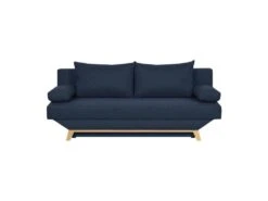 TEIJO Banquette Convertible 3 Places Avec Coffre De Rangement - Tissu Bleu - L 190 X P 84 X H 92 Cm -Deco.fr Soldes Boutique canape 19718631