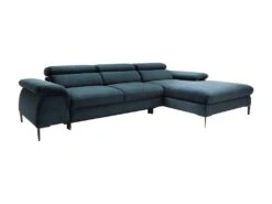 Canapé D'angle Droit Convertible En Velours Bleu Nuit SEPINA De Pascal Morabito 11 Canapé D'angle Droit Convertible En Velours Bleu Nuit SEPINA De Pascal Morabito -Deco.fr Soldes Boutique canape 19768777