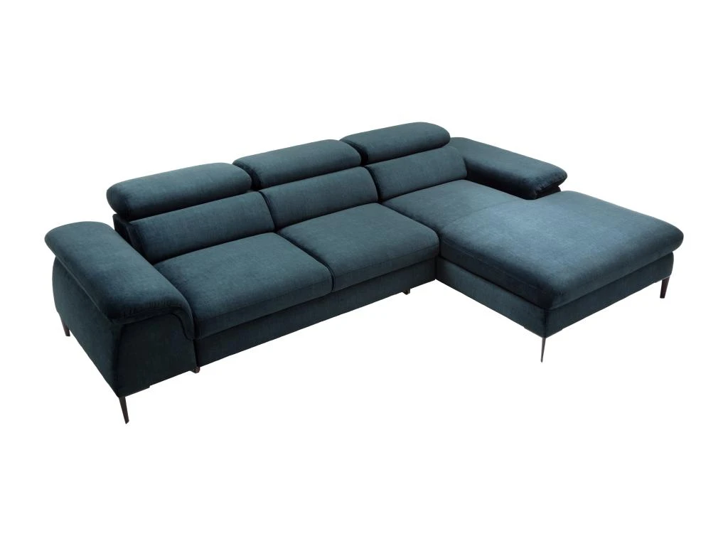 Canapé D'angle Droit Convertible En Velours Bleu Nuit SEPINA De Pascal Morabito 5 Canapé D'angle Droit Convertible En Velours Bleu Nuit SEPINA De Pascal Morabito – Image 5