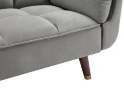 Canapé 3 Places Convertible Clic-clac En Velours Gris GULCAN -Deco.fr Soldes Boutique canape 19976321