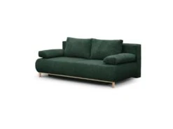 Banquette Convertible 3 Places MIKA - Velours Côtelé Vert Foret - Coffre De Rangement - L 192 X H 84 X P 93 Cm -Deco.fr Soldes Boutique canape 19985573