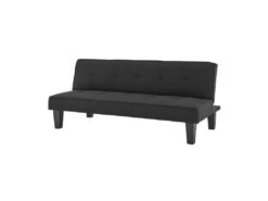 CELIA Banquette Clic-Clac 3 Places Contemporain Capitonné - Tissu Noir - L 168 X P 73 X H 71 Cm -Deco.fr Soldes Boutique canape 20000427
