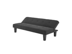 CELIA Banquette Clic-Clac 3 Places Contemporain Capitonné - Tissu Noir - L 168 X P 73 X H 71 Cm -Deco.fr Soldes Boutique canape 20000429