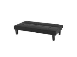 CELIA Banquette Clic-Clac 3 Places Contemporain Capitonné - Tissu Noir - L 168 X P 73 X H 71 Cm -Deco.fr Soldes Boutique canape 20000431
